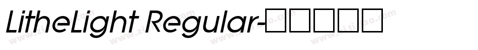 LitheLight Regular字体转换